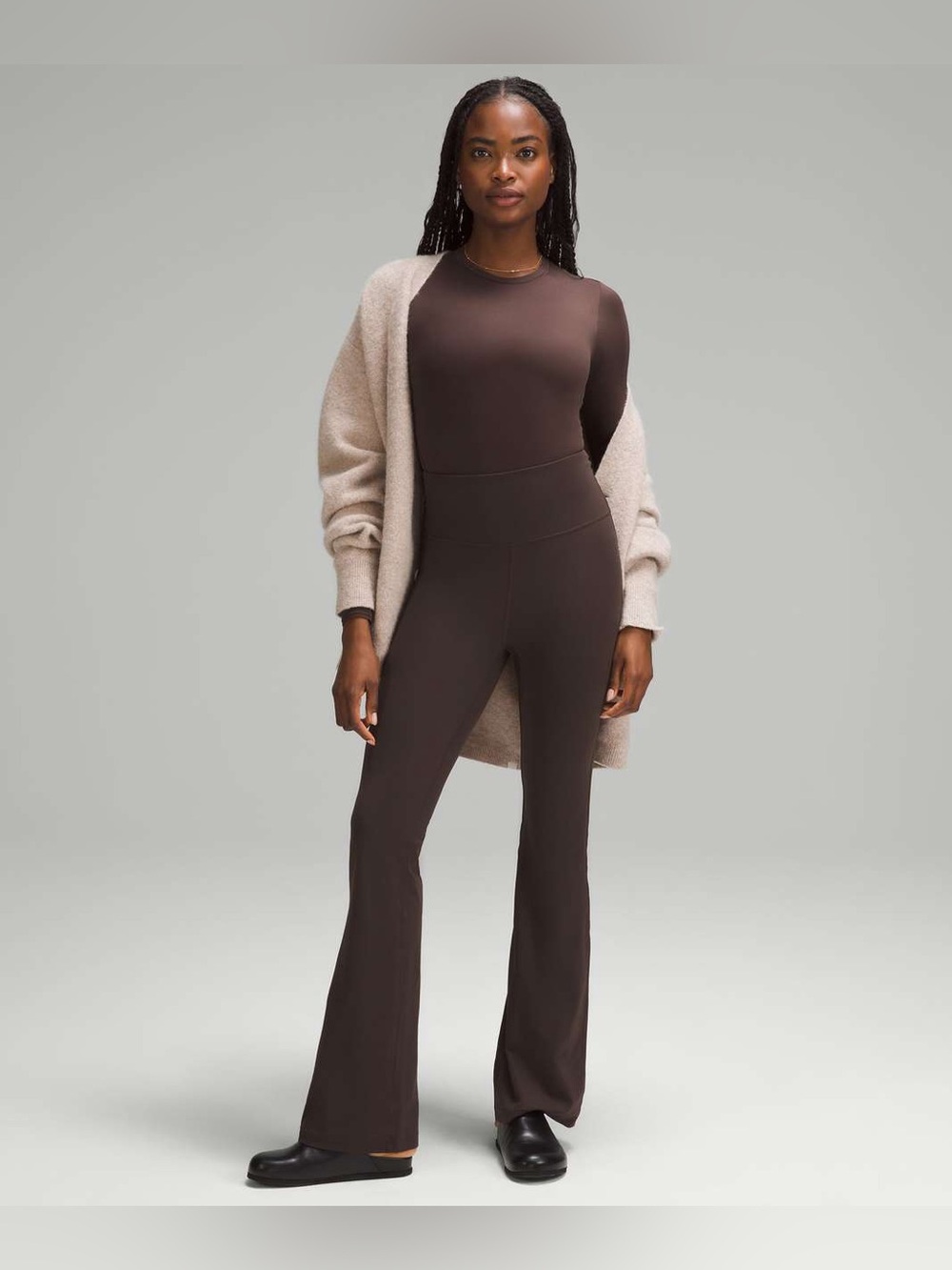 Lululemon Athletica Espresso Brown Wundermost Ultra Soft Nulu Long Sleeve Shirt - Picture 3 of 14